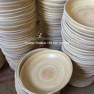 MEILLEURE VENTE BOL À SALADE EN BAMBOU TOURNÉ ÉCOLOGIQUE DU VIETNAM/ENSEMBLE D'ASSIETTES ET BOLS EN BAMBOU PRIX LE MOINS CHER D'ECO2GO - Product Image 5