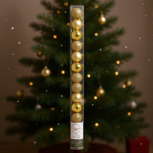 Amicasa 14pcs Christmas <b>Tree</b> Ball Set 3cm Gold <b>Plastic</b> Ornaments 9020456 - Product Image 3