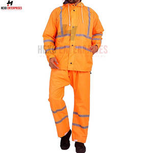 Fashionable <b>Orange</b> High Visibility Rain Jacket Custom Manufactured New Style <b>Raincoats</b> for Travel and Hiking - Product Image 4