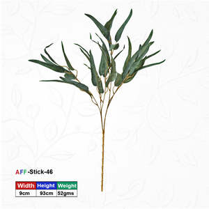 Ramillete de Eucalipto Artificial Verde, Tallo de Hoja Sintética Decorativa Ecológica para Uso en Interiores, Relleno de Jarrones y Arreglos Florales - Product Image 1