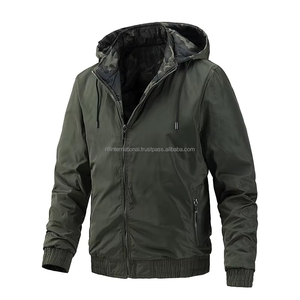 Chaqueta Deportiva de Invierno para Hombre, Diseño 2026, con Capucha Desmontable, Cierre de Cremallera, Color Liso, para Otoño - Product Image 5