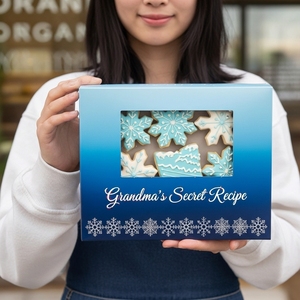 Caja rígida reutilizable reciclable Eco Kraft con revestimiento UV Laminación mate y grabado para embalaje de postres congelados de panadería - Product Image 5