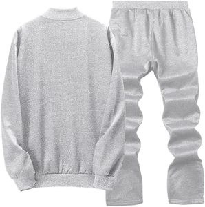 Survêtement décontracté à manches longues pour hommes, ensemble de sport athlétique pour la course à pied et le jogging - Product Image 2