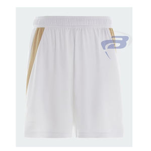 Conjunto de Camiseta de Fútbol Blanca y Dorada, Impresa, Transpirable, de Poliéster, de Secado Rápido, Ligera, con Cuello en V, Nombre del Equipo Personalizado, Kit de Entrenamiento - Product Image 2