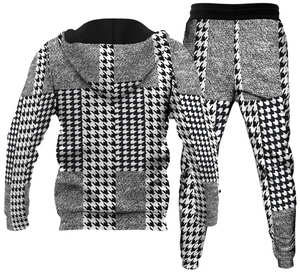 Conjuntos de chándal lavados transpirables de lana de poliéster 100% de alta calidad de talla grande con logotipo personalizado para hombre para invierno - Product Image 4