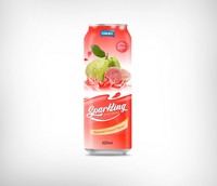 Groothandel 330Ml Dun Blikje Roze Guave Koolzuurhoudend Sap Gratis Ontwerp En Proef Fruit-En Groentesapdrank Met Puree