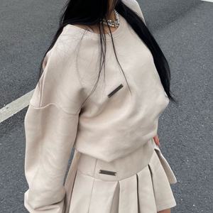 Felpa con cappuccio in 2 pezzi sportiva Casual da <span class=keywords><strong>donna</strong></span> in tinta unita e Set di <span class=keywords><strong>felpe</strong></span> con cappuccio stampato personalizzato in tessuto a maglia Casual - Product Image 4