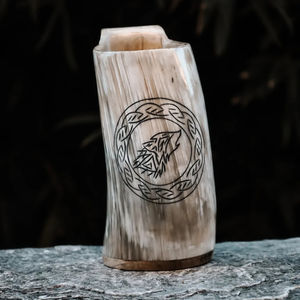 Tasses Viking en corne de buffle naturelle de haute qualité, polies, style nautique, durables, taille personnalisable, artisanat, vaisselle - Product Image 2