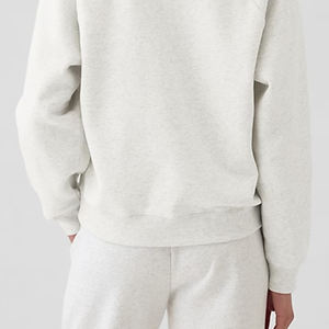 Sweat-shirt court pour femme, couleur unie, manches longues, logo personnalisé pour les acheteurs en gros, matière respirante, design 2026 - Product Image 6