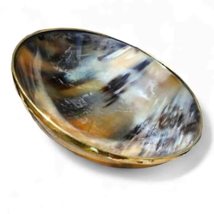 Tazón de Cuerno Natural Hecho a Mano en India, Productos de Cuerno de Buey, Tazón para Mezclar de Cuerno de Búfalo, Tazón para Servir de un Exportador de India - Product Image 3