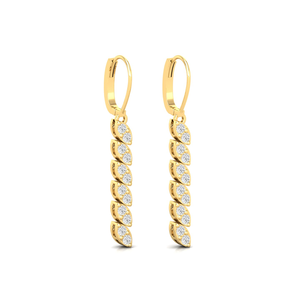 Boucles d'oreilles pendantes en argent 925 avec diamant moissanite rond de 1,39 carat - Product Image 2