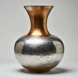 Mysticgold แจกันโมเดิร์นสไตล์วินเทจแจกันโลหะชุบเงินพร้อมลายนูนดอกไม้ตกแต่งบ้านเน้นความโดดเด่น - Product Image 2