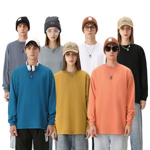 Venta al por mayor personalizada camiseta a granel Unisex de talla grande en blanco cuello redondo camisetas de manga larga para diseño de logotipo camiseta para hombres - Product Image 2