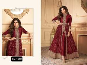 Vêtements indiens pakistanais Georgette Anarkali robes pour femmes séquence lourde travail mariage Festival porter Salwar Kameez costume ethnique - Product Image 2