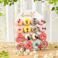 Support de présentation en bois pour beignets, idéal pour les décorations de baby shower, les mariages et les anniversaires