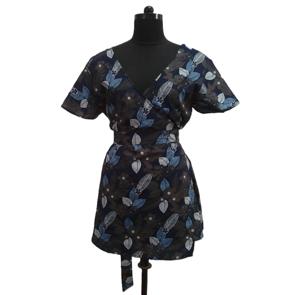 Vestido Estilo Coreano Power Grace Wrap para Niñas, Lindo Vestido Corto Estampado y Elegante para Mujer - Product Image 3