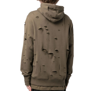 บริการ OEM เสื้อฮู้ดดี้พิมพ์ลายแบบกำหนดเอง ล้างสีแบบแอซิดวอช ขอบดิบ สไตล์ฮิปฮอป ผ้าฝ้าย 100% ทรงปกติ แห้งเร็วและระบายอากาศได้ดี - Product Image 2