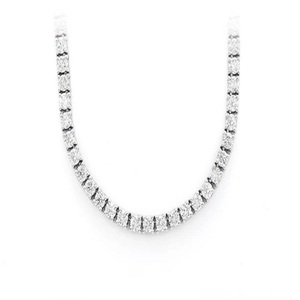 17pt Prong Set Diamants Naturels Tennis Collier Glacé Tennis Chaîne Plaqué Or Nouveau Design Hip Hop Bijoux Cadeau Fêtes Mariages - Product Image 1