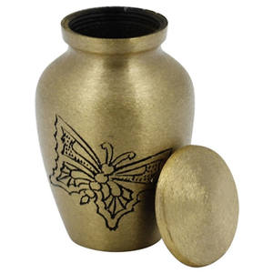 Urnas de cremación de Metal de latón macizo de diseño recién llegado con acabado antiguo cenizas conmemorativas urnas de cremación conmemorativas - Product Image 2