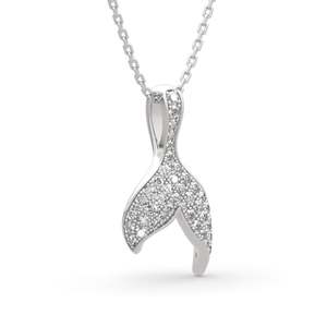 Collier Jeulia « Dansant au clair de lune » en argent sterling avec zircon, motif queue de sirène – Cadeau idéal - Product Image 2
