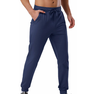 Pantalons de survêtement pour hommes sur mesure en gros, coupe ajustée, respirants, anti-boulochage, polyester/coton, haute qualité, style vintage - Product Image 2