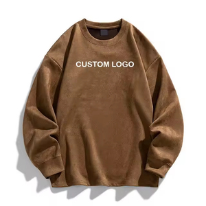 Vente chaude hommes Slim Fit Sweatshirts haute qualité coton mélangé pull basiques confortable vêtements d'hiver teint uni - Product Image 3