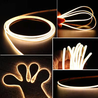 Tira de LED COB Mini Ultrafina de 5 mm Raymates, Cinta LED Flexible RA90 para Iluminación Interior, Fiestas, Automóviles, Vinotecas