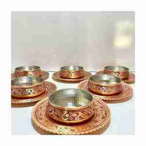 อ่างล้างจานทองแดงสองชั้นอ่างล้างจานโลหะจากอินเดีย - Product Image 3