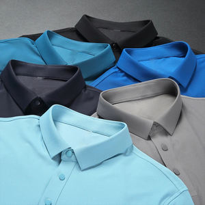 Venta al por mayor de verano de alta calidad de manga corta Polo de poliéster de secado rápido transpirable antiarrugas sin costuras Polo hombres - Product Image 3