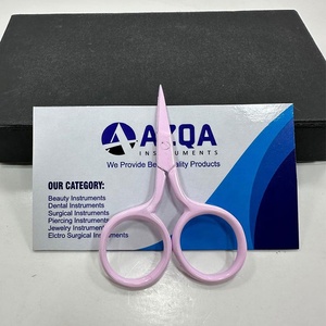 <b>Light</b> Pink Mini Stainless Steel Embroidery Scissors Fine <b>Point</b> Thread Snips for Sewing Embroidery Craft Needlework Work - Product Image 1
