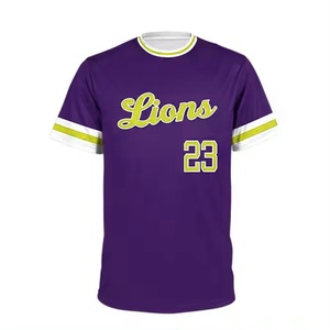 Vente en gros de maillots de baseball respirants et sublimés à encolure ras du cou pour hommes du Pakistan - Product Image 1