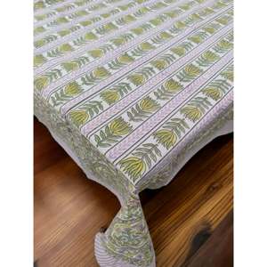 Mantel de Algodón 100% con Estampado Artesanal Indio, 150*220 cm, Tema Floral Boho, Lino de Cocina para Hogar y Hoteles, Marca Navideña - Product Image 5
