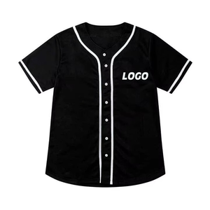 Maillot de baseball personnalisé, t-shirt pour hommes et femmes, respirant, col en V, 100% polyester, style hip-hop, vêtements de softball - Product Image 6