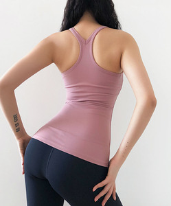 2025 femmes sans couture recadrée culture Gym débardeur haute qualité tricoté bas quantité minimale de commande OEM ODM entraînement Yoga sport Fitness blanc entraînement - Product Image 2