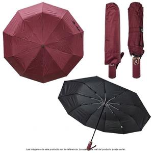 Paraguas Clásico Plegable Semiautomático Reforzado de 10 Varillas, Resistente al Viento, Lluvia y Sol, Premium, Unisex, Compacto - Product Image 6