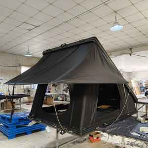 Tente de toit MTC en aluminium à coque dure 130-Tente de toit triangulaire en toile avec excellent support - Product Image 4