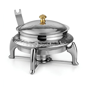 Plat de chauffe-plats en laiton de concepteur de plat de nourriture fait à la main de concepteur de vente en gros de dessus de table personnalisé nouveau chauffe-plats en métal - Product Image 2