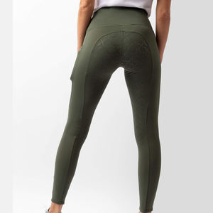 Montar a caballo Jodhpur & Breeches Mujer Leggings Fábrica de ropa ecuestre Medias de equitación Pantalones con estampado de silicona personalizado - Product Image 4