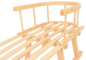 Trineo tradicional de madera de haya europea de 88cm al por mayor, equipo deportivo de invierno de primera calidad con respaldo extraíble para tubos de nieve - Product Image 3