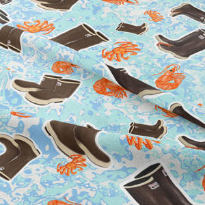 Изготовленная на заказ цифровая печать 250GSM хлопковая французская махровая ткань без MOQ Образец бесплатно - Product Image 5