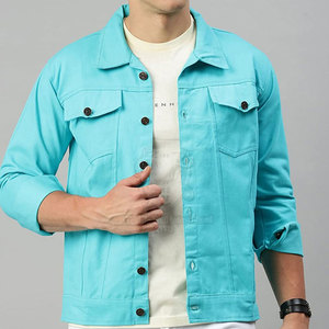 แจ็คเก็ตยีนส์ผู้ชายทรงสลิมฟิต ผลิตอย่างมืออาชีพ เหมาะสำหรับสวมใส่ลำลองและกิจกรรมกลางแจ้ง พร้อมบริการสกรีนโลโก้ตามสั่ง - Product Image 2