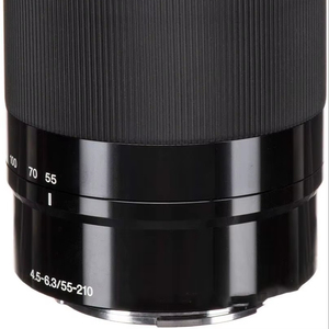 Objectif E-Mount 55-210 mm F4.5-6.3 avec verre optique et construction en alliage d'aluminium pour capteurs APS-C - Product Image 1