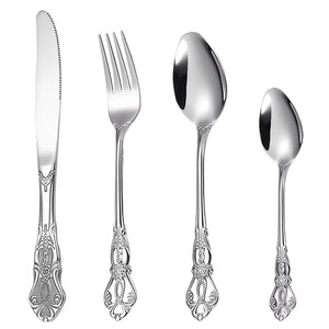 Ensemble de couverts élégant multi-finitions en acier inoxydable pour les repas en famille, les fêtes, l'accueil des invités et les occasions spéciales, idéal pour offrir en cadeau - Product Image 2
