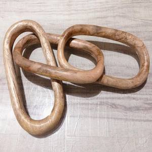Escultura de madera india de tendencia, modelo de talla de madera de mango Natural, patrón de amor, eslabones de cadena, técnica decorativa de pino pulido - Product Image 2