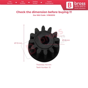 V1BGE512 Engranaje de 12 Dientes para Velocímetro, Tacómetro y Odómetro E1 para E28 E24 E30 - Product Image 5