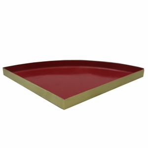 Plateau de service au design de luxe couleur rouge Design moderne plateau de service en métal en fer pour ustensiles de cuisine décoratif pour la maison fait à la main - Product Image 5