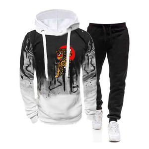 Survêtements Hoodies & Sweatshirts Pantalon de survêtement unisexe 400gsm Fleece Custom Sport Wear Trendy Oversized 2pcs Outfits Men's - Product Image 4