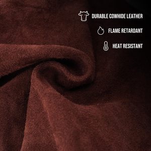 Premium Quality Heat Resistant Welding Work <b>Sleeves</b> Kevlar Stitching Cowhide Leather Working <b>Sleeve</b> For <b>Arm</b> <b>Protection</b> For Men - Product Image 3