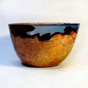 Bol de fil de résine rose en bois tourné à la main Worx bol en bois et résine en ligne au meilleur prix taille de produit personnalisée fabriquée en inde - Product Image 4