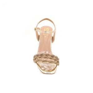 Sandale fantaisie dorée pour femme - Product Image 1